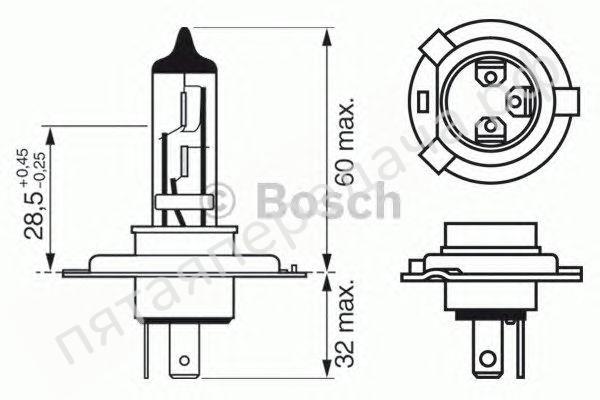 Лампа галоген Rallye H4 12В 100/80Вт - 1987302046