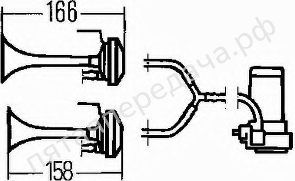 Сигнал звуковой пневматический - 3PB003001613