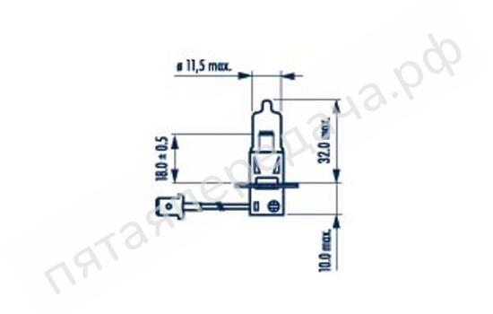 Лампа галоген Standard H3 12В 55Вт - 48321